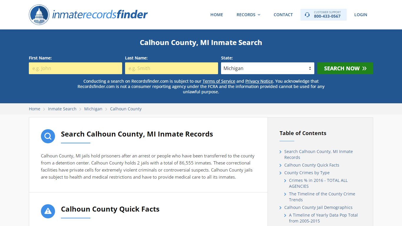 Calhoun County, MI Inmate Lookup & Jail Records Online